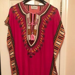 Moroccan print Dashiki one piece caftan